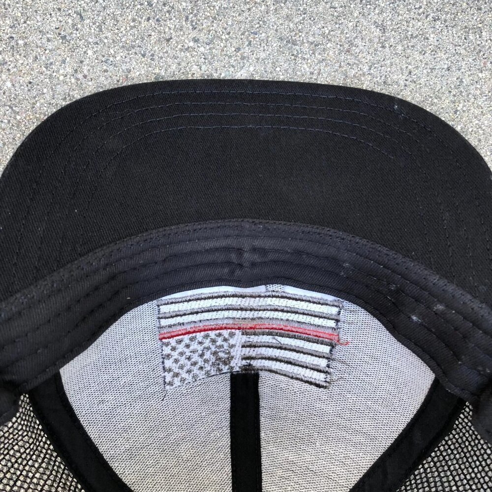 THE CALVERT COMPANY Local 112 Snapback Hat Trucker Cap Black USA Flag One Size - Picture 5 of 6